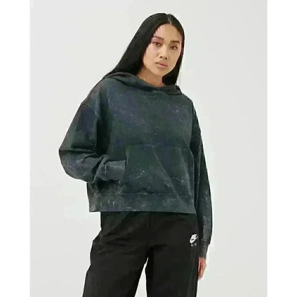 NEW! Nike Women's L Logo Washed Cotton Hoodie - Picture 2 of 6